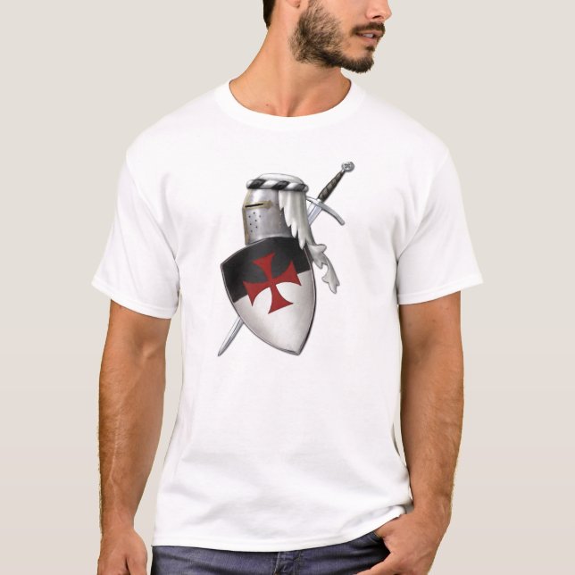 T-shirt Bouclier de Templar de chevaliers (Devant)