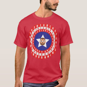 T-shirt Bouclier de typographie du capitaine américain