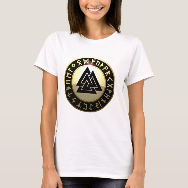 T-shirt Bouclier de Valknut Rune (Devant)