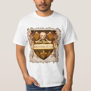T-shirt Bouclier d'équipe de squelette