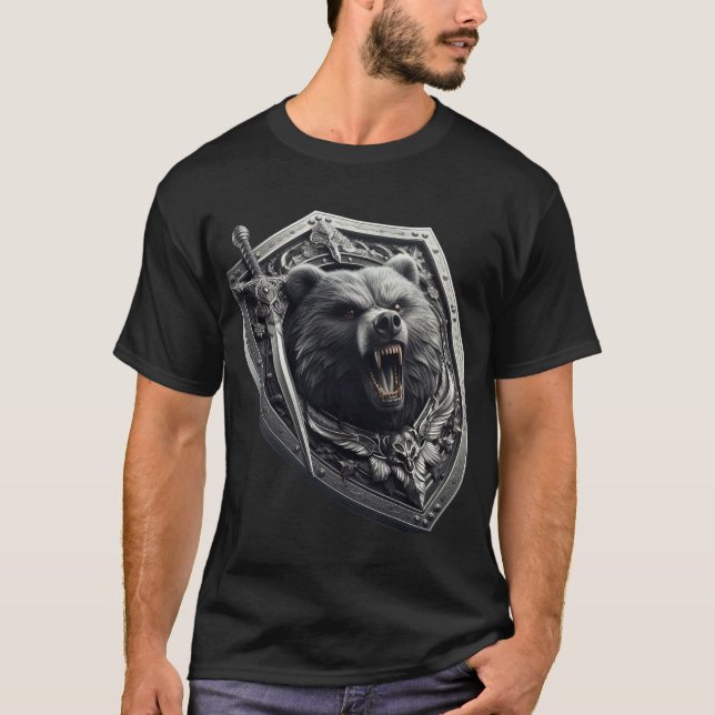 T-shirt Bouclier d'ours 3d (Devant)