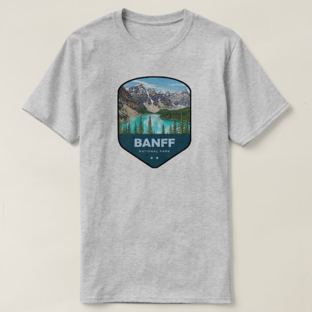 T-shirt Bouclier du parc national de Banff (Design devant)