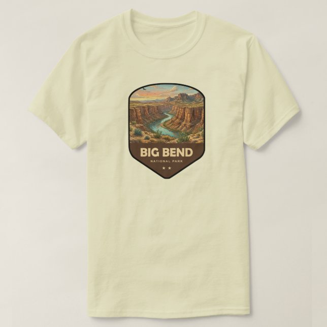 T-shirt Bouclier du parc national de Big Bend (Design devant)