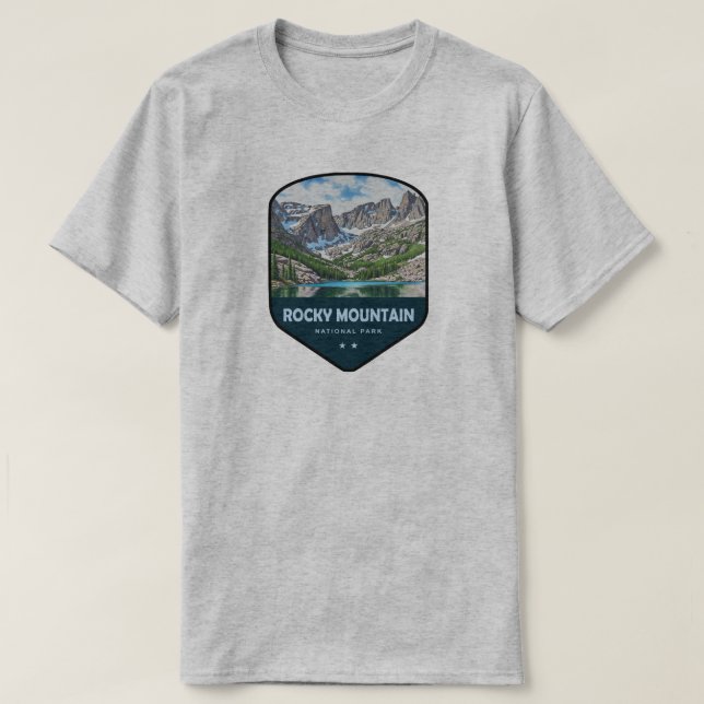 T-shirt Bouclier du parc national de Rocky Mountain (Design devant)