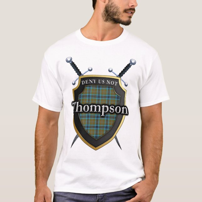 T-shirt Bouclier écossais tartan Clan Thompson (Devant)