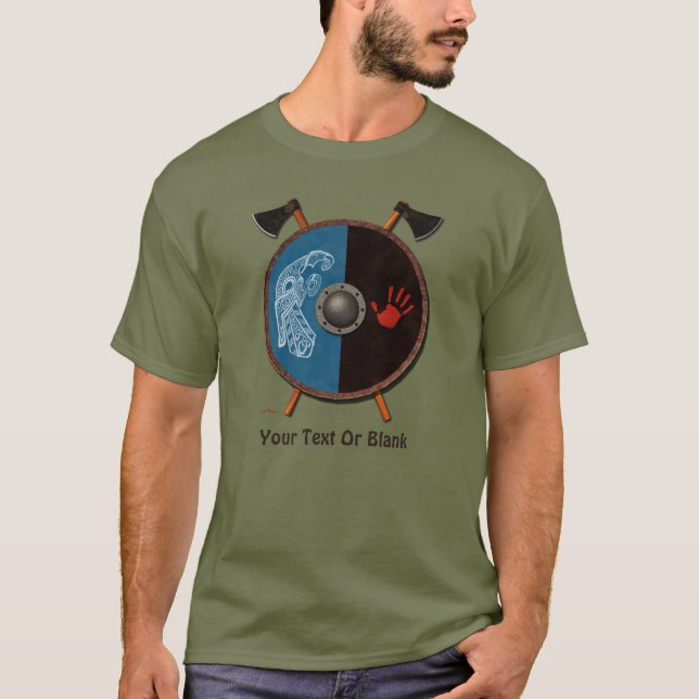 T-shirt Bouclier et haches Viking (Devant)