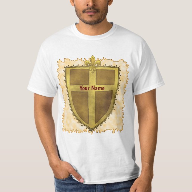 T-Shirt Bouclier Fleur De Lis Curl (Devant)
