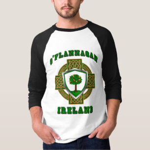 T-shirt Bouclier irlandais O'Flannagan/Flannagan avec Croi