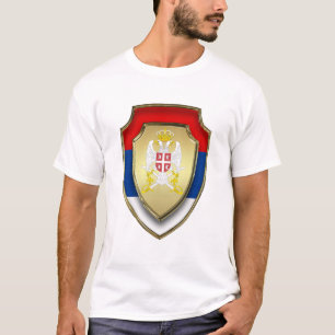 T-shirt Bouclier médiéval serbe Armoiries de la Serbie 2