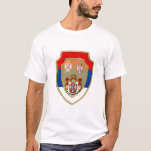 T-shirt Bouclier médiéval serbe Armoiries de la Serbie Sr