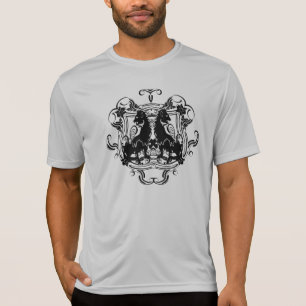 T-shirt Bouclier noir Lion Tourbillonnant