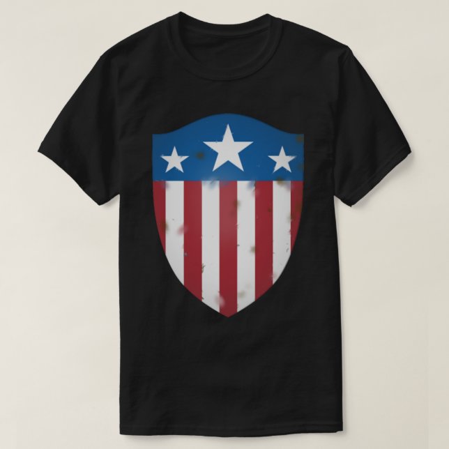T-shirt Bouclier Patiné (Design devant)