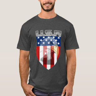 T-shirt Bouclier patriotique américain et l'aigle