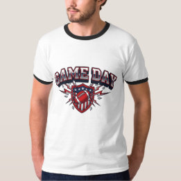T-shirt Bouclier patriotique de football américain jour de