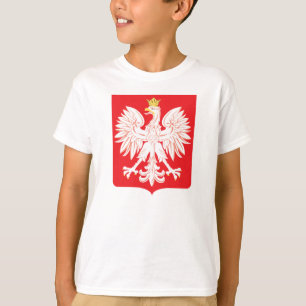 T-shirt Bouclier rouge de l'aigle polonais