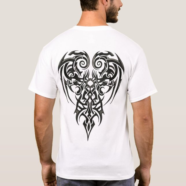 T-shirt Bouclier Tribal Heart (Dos)