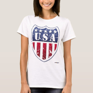 T-shirt Bouclier USA - en détresse