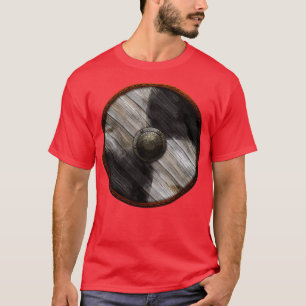 T-shirt Bouclier vif Noir quartiers blancs