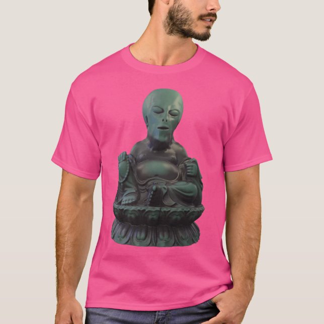 T-shirt Bouddha Alien Ufo (Devant)