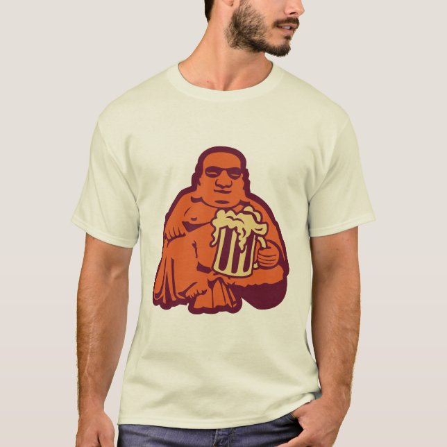 T-shirt bouddha_bouddhis_beer_biere_drink_alcool_boisson (Devant)
