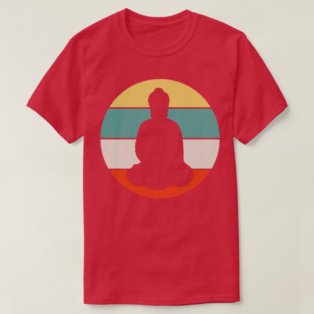 T-shirt Bouddha Bouddhisme Méditation Rétro (Design devant)