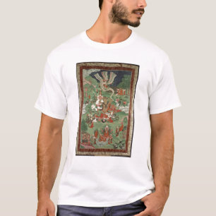 T-shirt Bouddha coupant une touffe des cheveux
