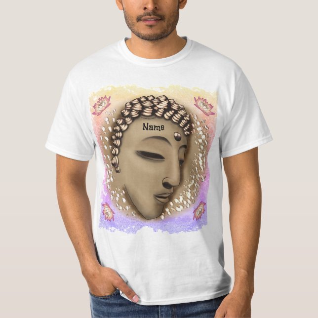 T-shirt Bouddha de la paix sépia (Devant)