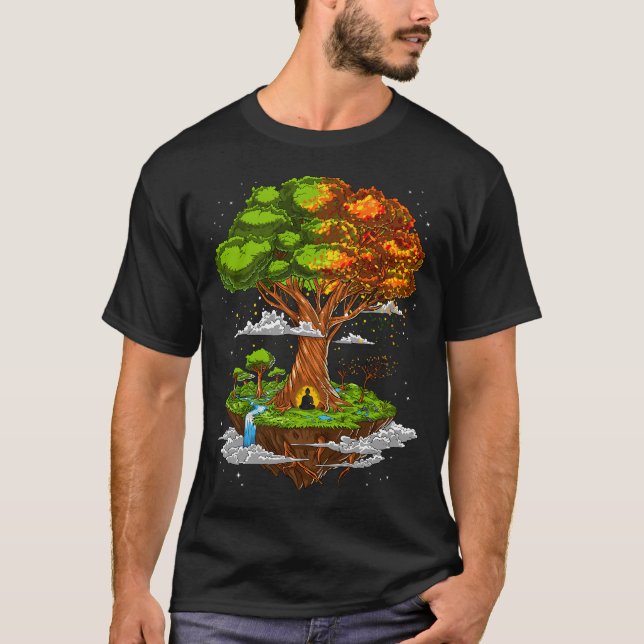 T-shirt Bouddha de l'arbre de vie (Devant)