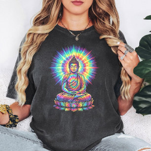 T-shirt Bouddha de méditation vibrante Tie Dye Lotus