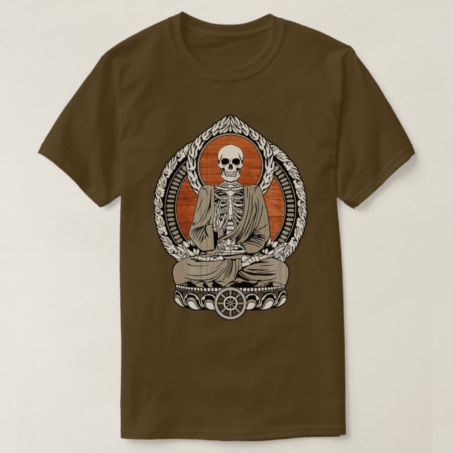 T-shirt Bouddha de squelette (Design devant)