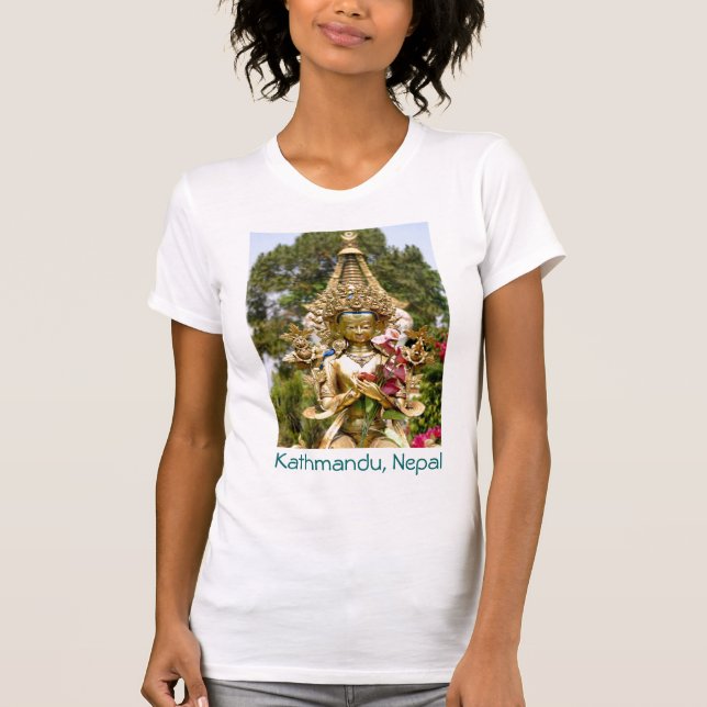 T-shirt Bouddha d'or Katmandou Népal (Devant)
