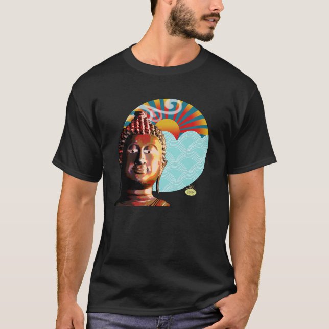 T-shirt Bouddha, fond de vent & d'eau (Devant)