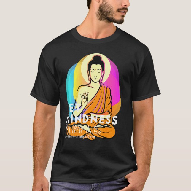 T-shirt Bouddha Gautama Aimer Kindness Ripple Mindfulness (Devant)