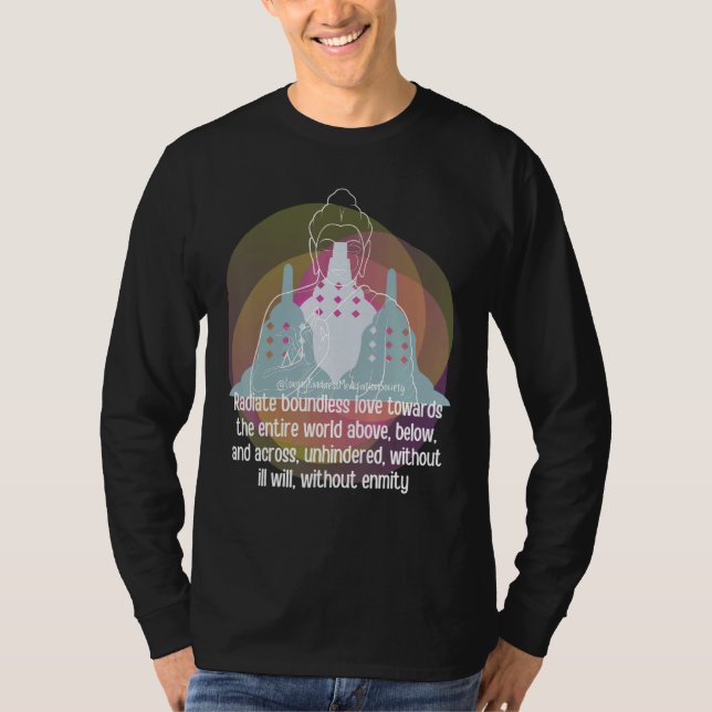 T-shirt Bouddha Gautama Mindfulness Paix Amour Kindness M (Devant)