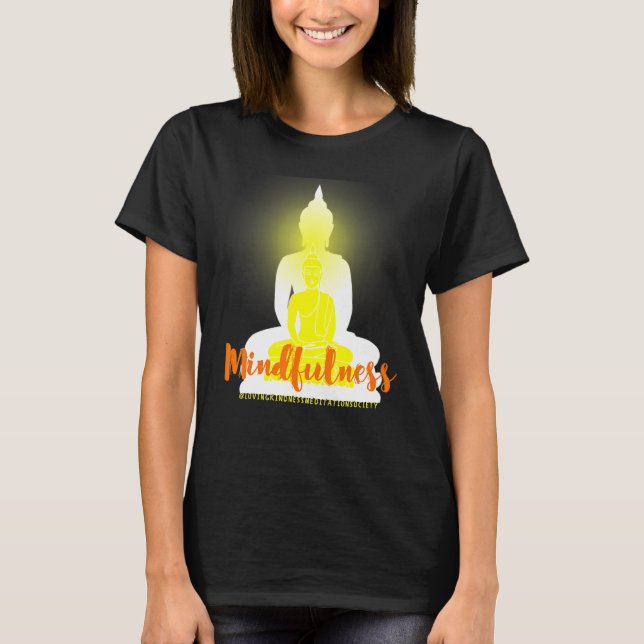 T-shirt Bouddha Gautama Mindfulness Paix Amour Kindness M (Devant)