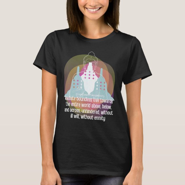 T-shirt Bouddha Gautama Mindfulness Paix Amour Kindness M (Devant)