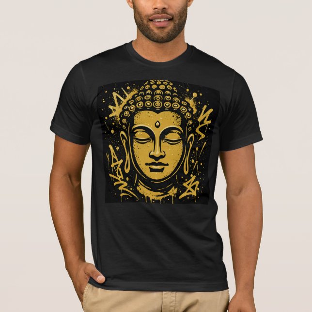 T-shirt Bouddha Graffiti urbain (Devant)