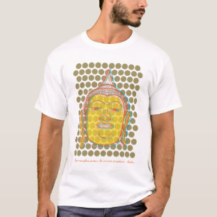 T-shirt Bouddha Jaune Zen Asiatique Décalé Sur Les Points