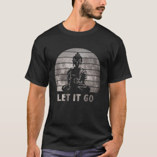 T-shirt Bouddha lunaire rétro assis en méditation laissez
