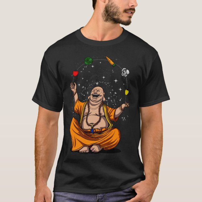 T-shirt Bouddha méditation végane (Devant)