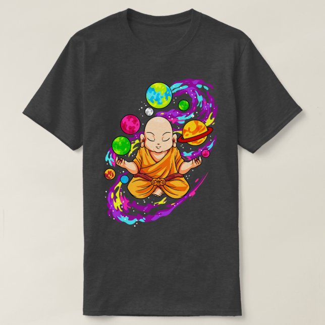 T-shirt Bouddha Méditer Yoga Zen Univers (Design devant)