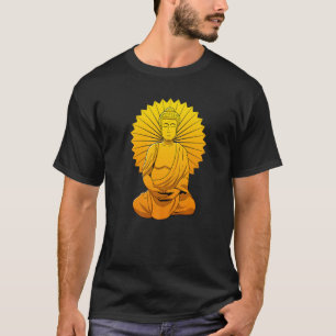 T-shirt Bouddha Moine Namaste Prier Smile Happy Rire