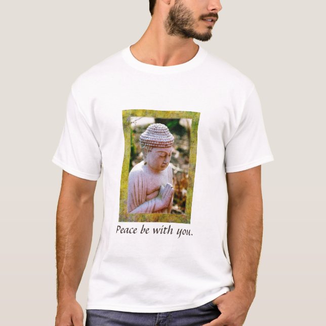 T-shirt Bouddha priant la paix (Devant)