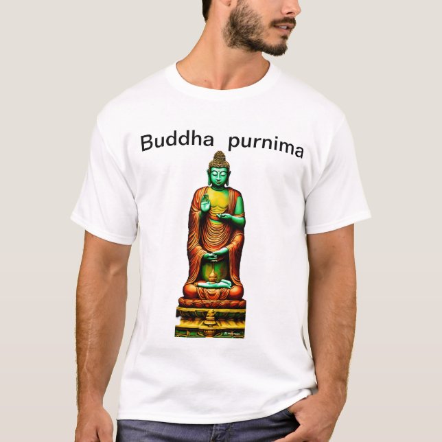 T-shirt Bouddha purnima spéciale paix intérieure. (Devant)