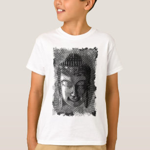 T-shirt Bouddha sourire I - demi-ton noir + tes idées
