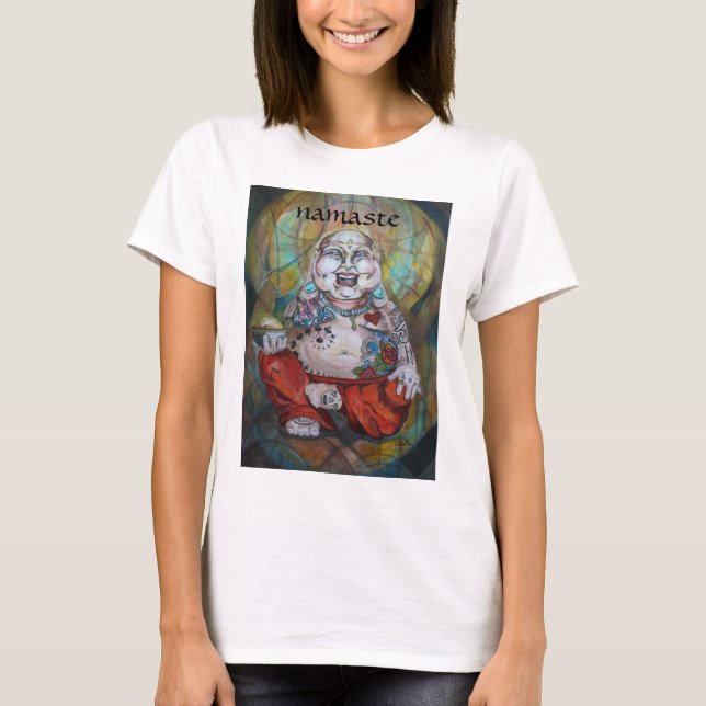 T-shirt Bouddha tatoué heureux (Devant)