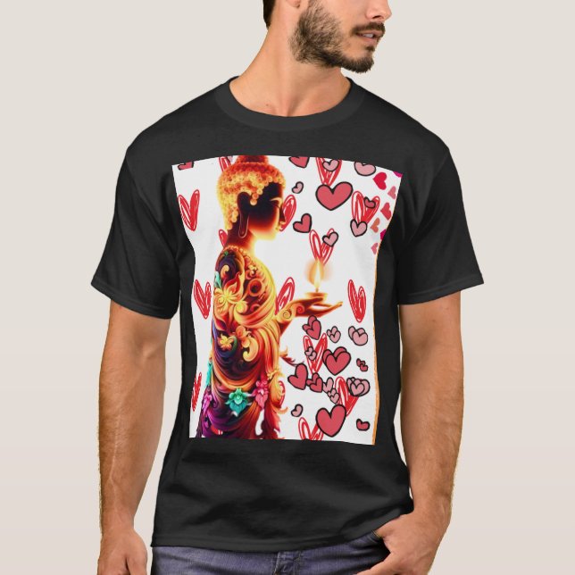 T-shirt 🕊️ ✨ Bouddha Vibrant oeuvre 🌸 ❤️ - Un symbole de (Devant)