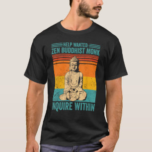 T-shirt Bouddhisme Bouddha Rétro Aide Recherché Zen Bouddh