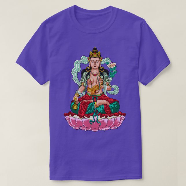 T-shirt Bouddhisme Dieu Bodhisattva Vishkambhin (Design devant)