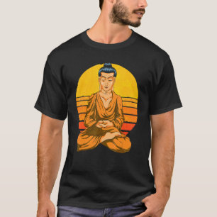 T-shirt Bouddhisme Méditation Spirituelle Bouddhiste Rétro